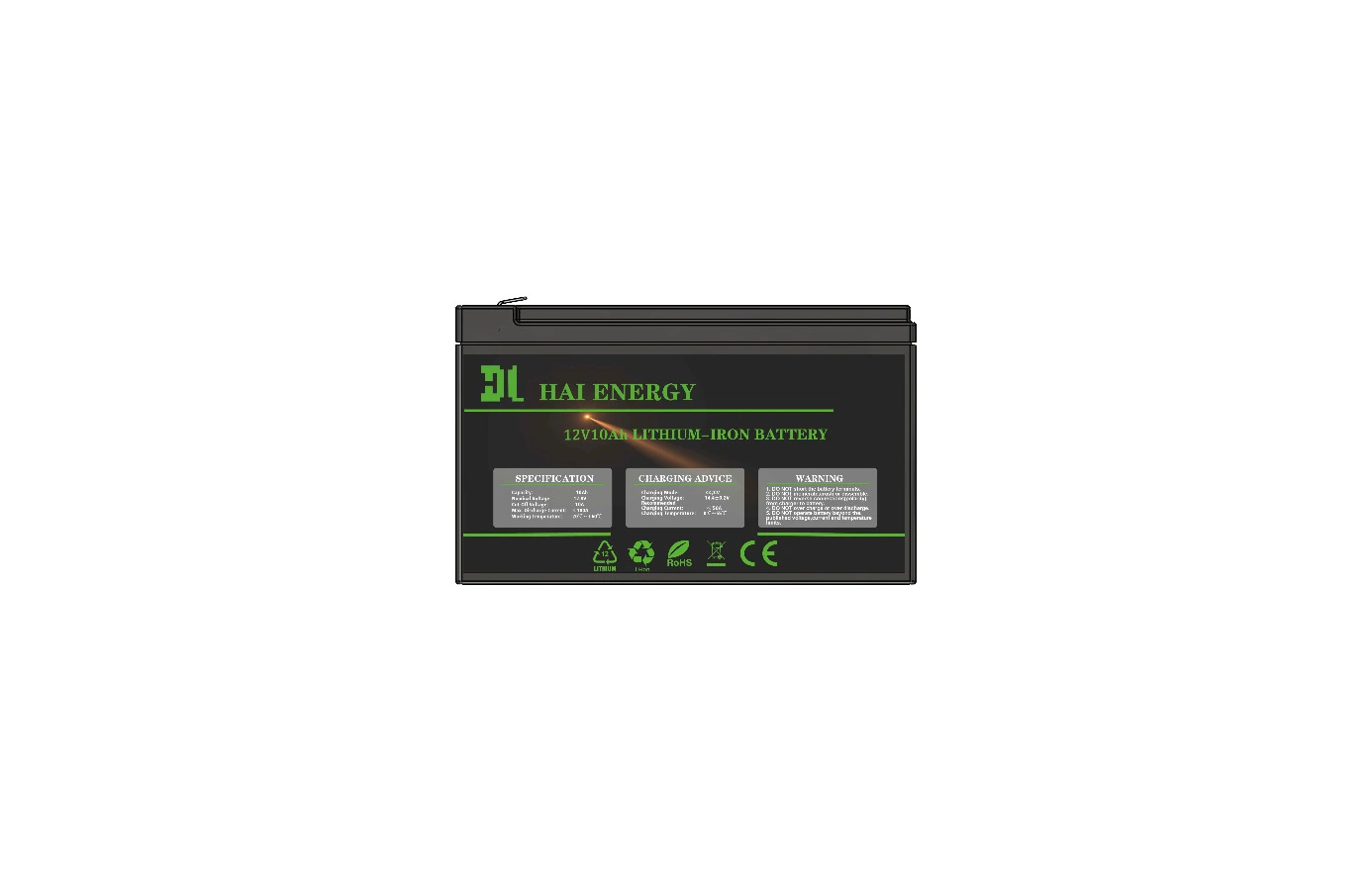 12V10Ah LiFePO4 Lithium Battery