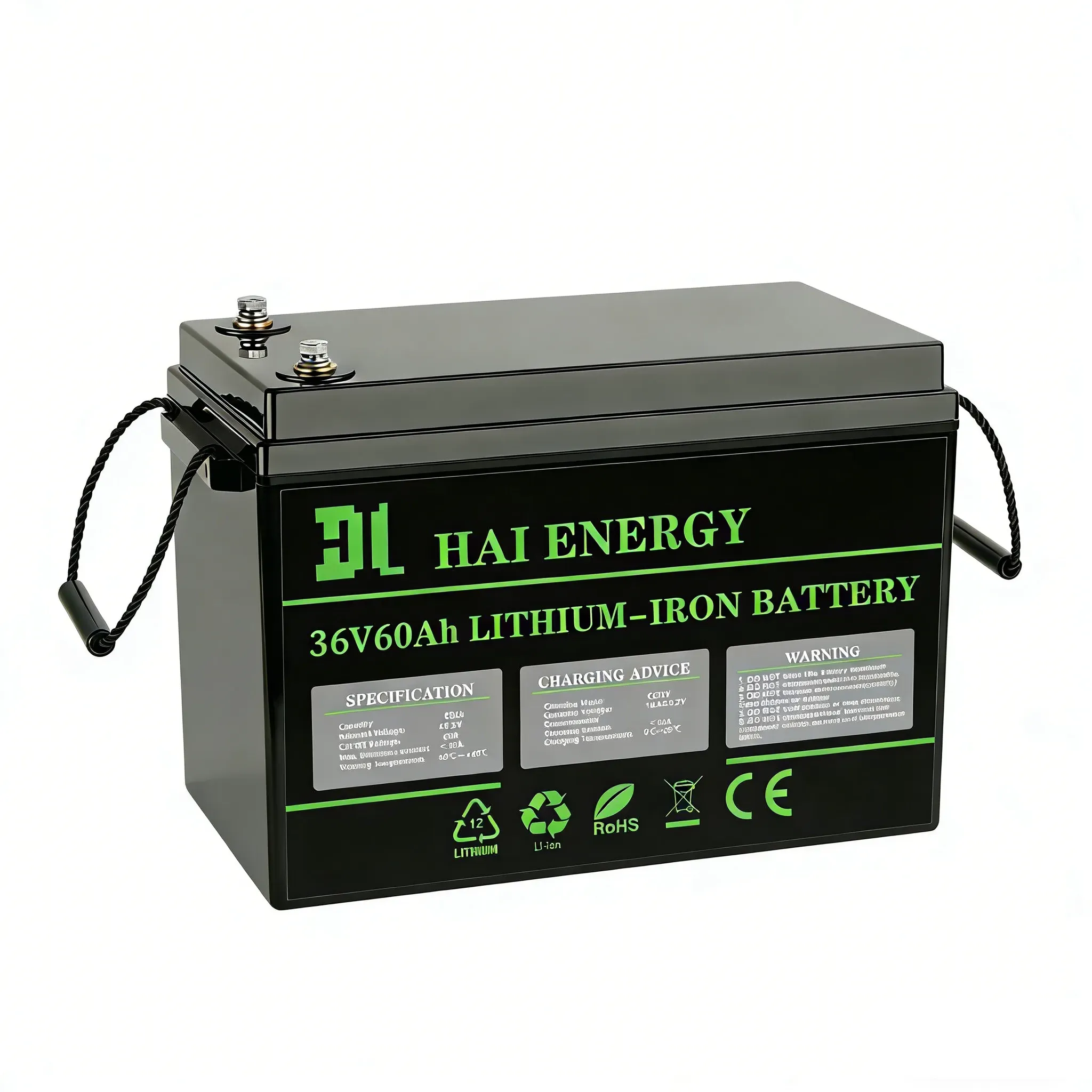 Haineng 38.4V 60Ah LiFePO4 Trolling Motor Battery with Bluetooth & N2K