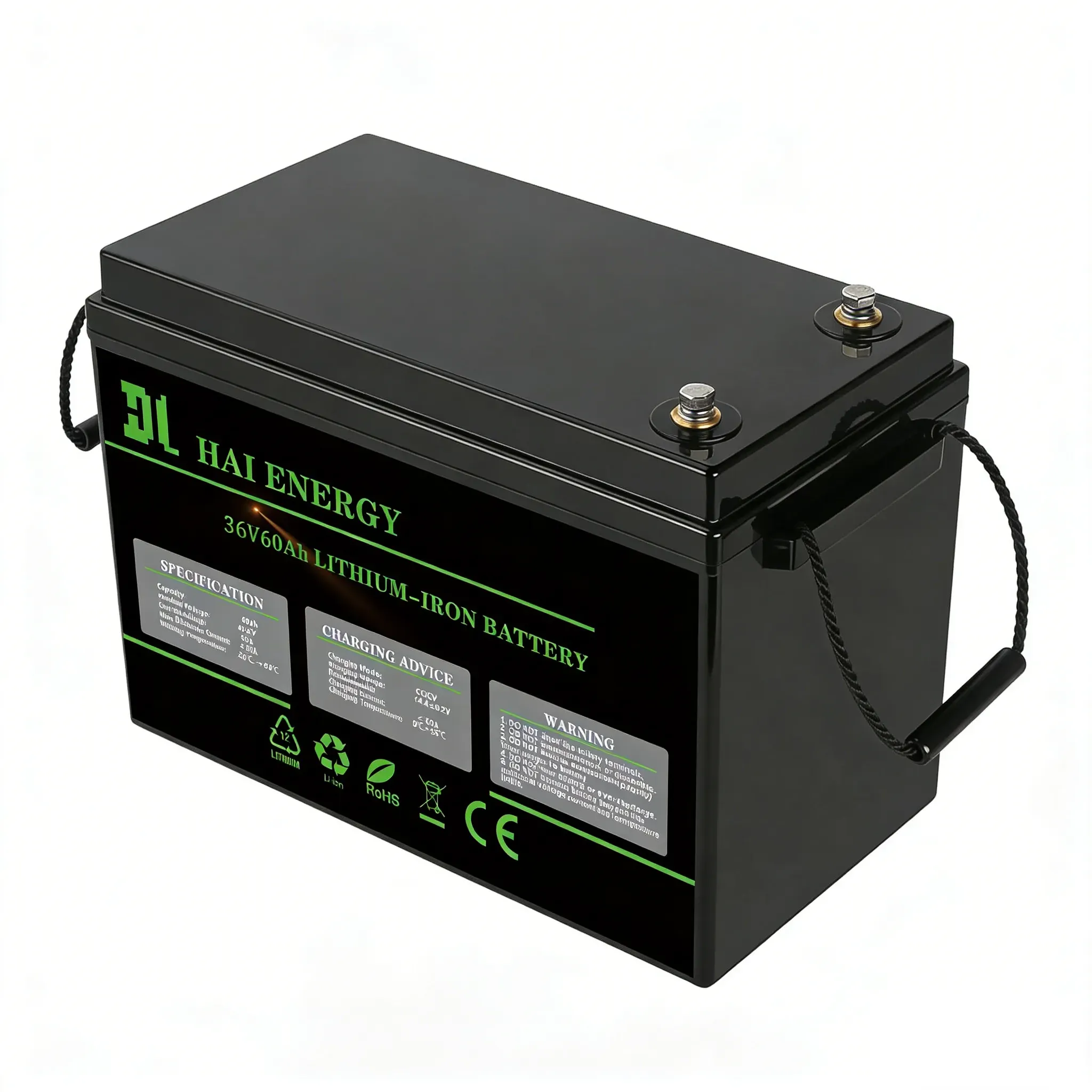 Haineng 38.4V 60Ah LiFePO4 Trolling Motor Battery with Bluetooth & N2K