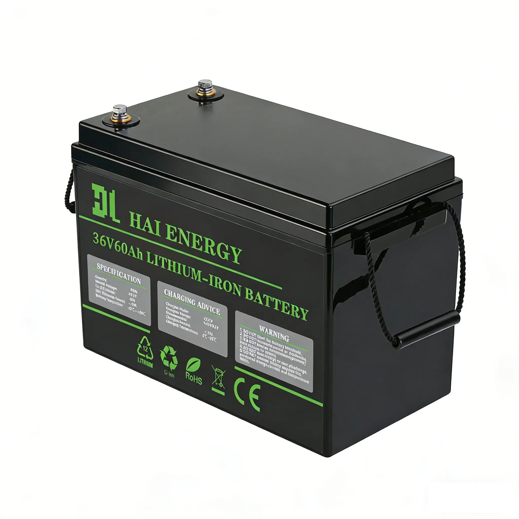 Haineng 38.4V 60Ah LiFePO4 Trolling Motor Battery with Bluetooth & N2K